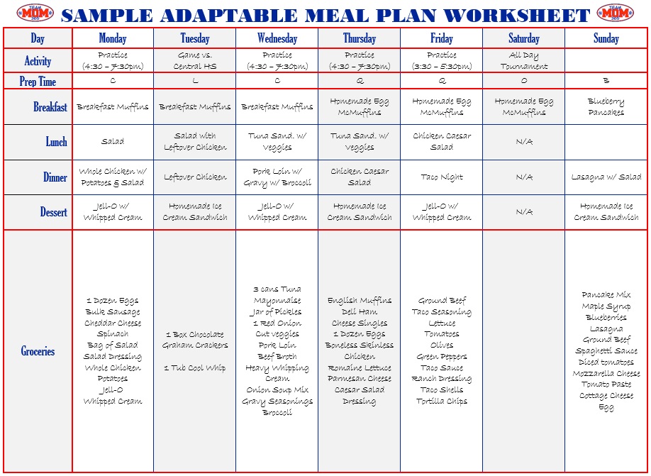 Adaptable Meal Plan for Busy Moms